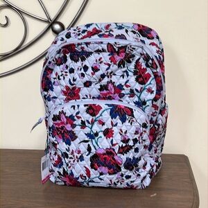 New Vera Bradley Essential Large Backpack in Vineyard Floral Pattern- Co…